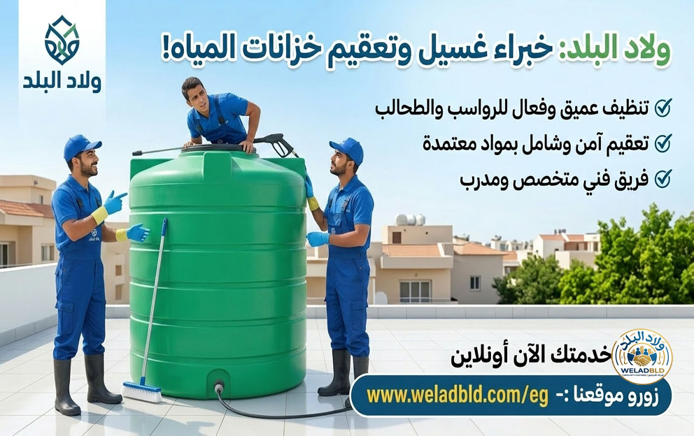 ولاد البلد نظافة خزانات المياه مع التعقيم