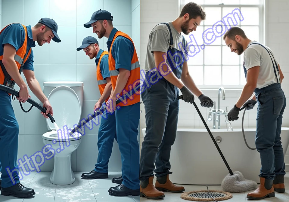 تنظيف المراحيض وصرف البانيو
